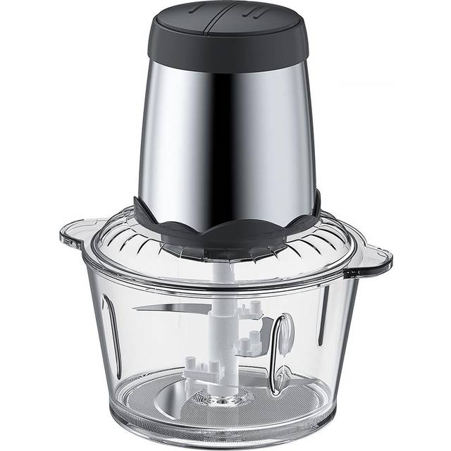 Elektrisk köttkvarn 2L Stor hushållskapacitet Förtjockat glas 2 växlar 300W Högeffektskök US Plug transparent
