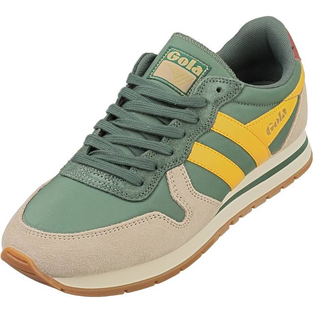 (7) Gola Daytona Chute Mens Classic Trainers in Green Yellow