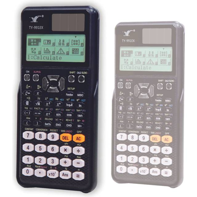 Scientific Calculators Math Calculator with 552 Function HD Dot Matrix Display (192*63) Dual Power black