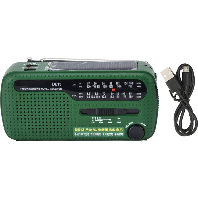 FM Radio High Sensitivity MW SW Good Sound Quality Alarm Function Small Radio Rechargeable for Home
