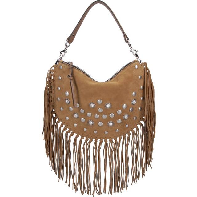 Isabel Marant 'Oskan Soft' Fringed Shoulder Bag - Taupe - U