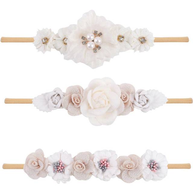 (set 5, One size) Baby Headband Girl Cute Baby Elastic Hair Band Newborn Head Flower Toddler Headband Headwear Kids Children Hair Accessories