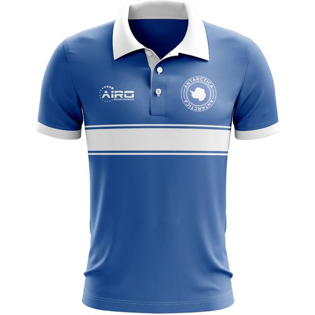 Antarctica Concept Stripe Polo Shirt (Blue) Men's Polyester Psg Made By: Airo Sportswear