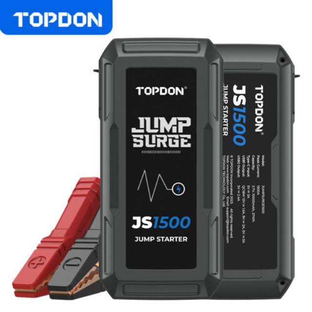Heavy duty car jump starter pack 2500a 12v booster power bank battery charger uk