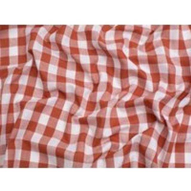 Minerva Core Range 3/4 inch 100% Cotton Gingham Fabric Rust