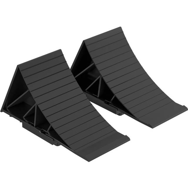Wiltec Trailer Chocks incl. Holder and Mounting Material â Stop Blocks â Max. Load Capacity of 1.6 t