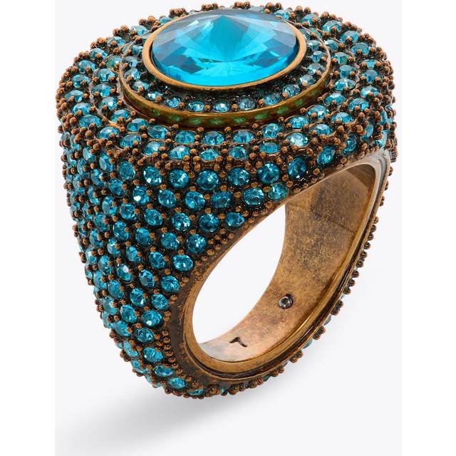 Kurt Geiger London Pave Octavia Ring - Blue Crystal Embellished ring