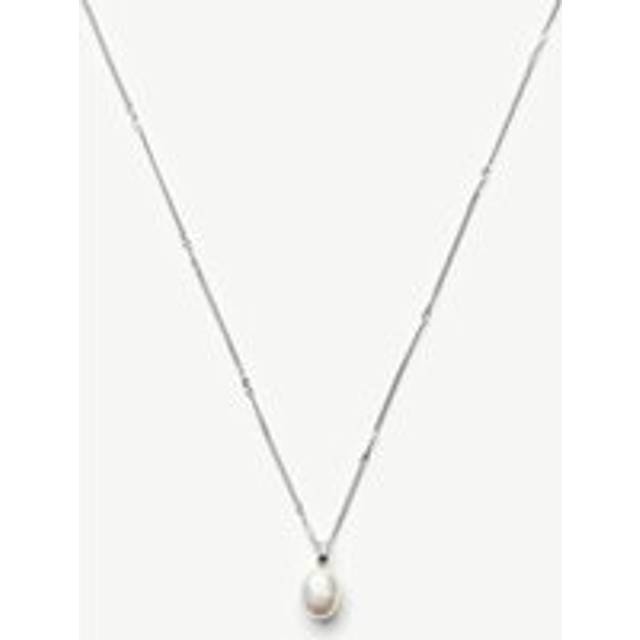 Baroque Pearl Twisted Chain Necklace | Sterling Silver/Freshwater Baroque Pearl