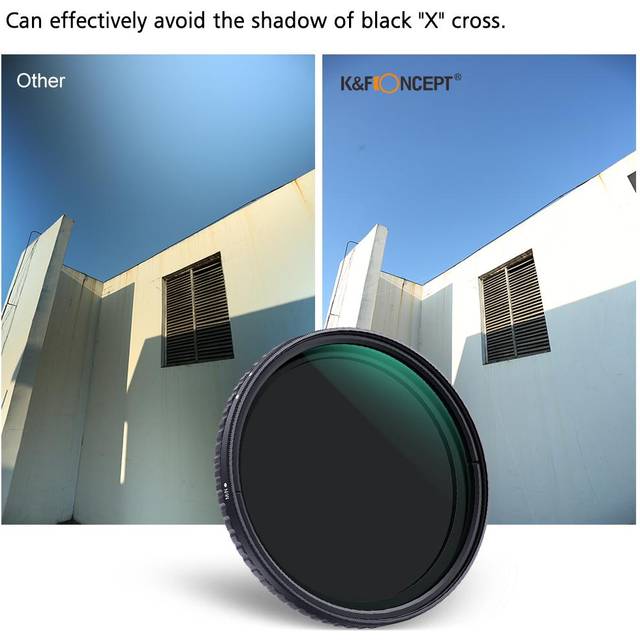 K&F CONCEPT 72mm Ultra-thin Adjustable Variable Neutral Density ND Filter Diameter 58mm