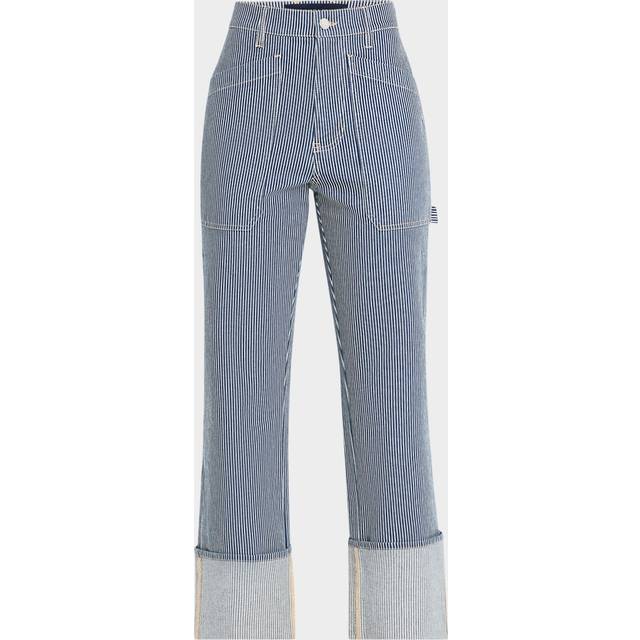 Dylan High-Rise Straight Cuffed Jeans - SOLSTICE STRIPE - 30