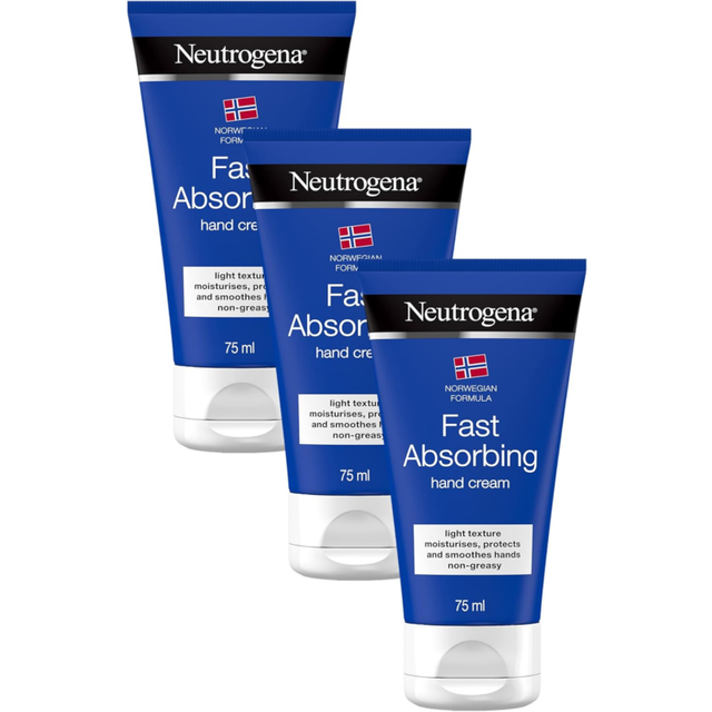 Neutrogena Norwegian Formula, Fast Absorbing Hand Cream, 75 ml (Pack of 3)