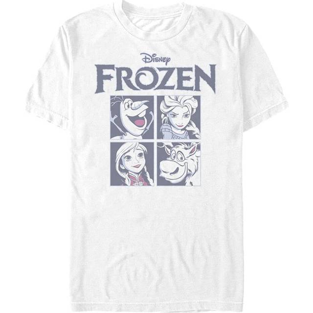 Disney Men's Frozen Ice Cubes T-Shirt  White  Large