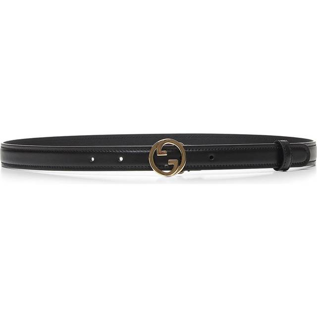 Gucci Blondie Interlocking G leather belt - black (Inch 31.5)