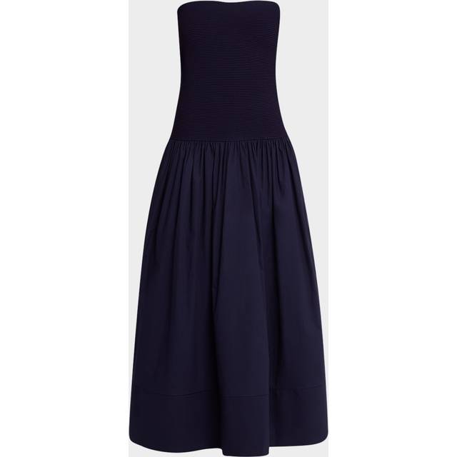 Glasbury Strapless Drop-Waist Midi Dress - NAVY - Medium