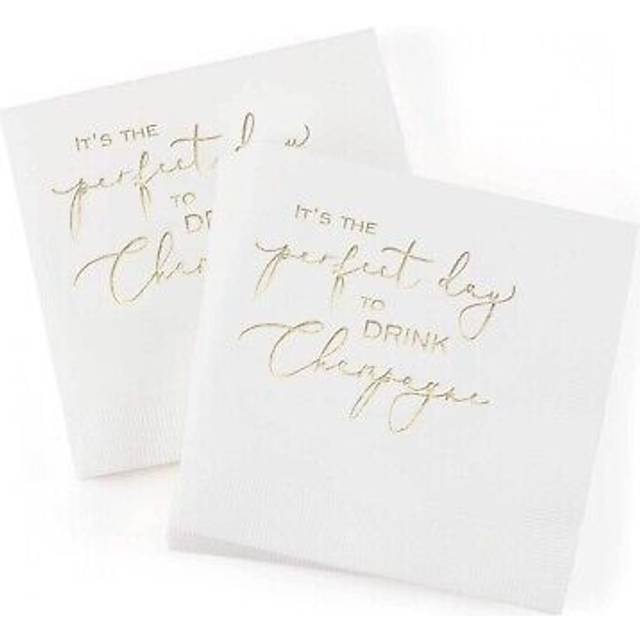 Hortense B. Hewitt Paper Wedding/Engagement Napkins 50-Count  Foil Perfect Day  4.75-Inch (Folded)