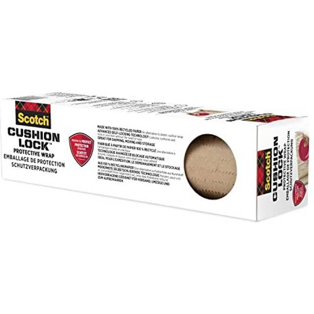Cushion Lock Protective Wrap, 1 Roll, 304 mm x 9.14 m - 100% Recycled Paper Wrap, Ideal for Securely Shipping Christmas Gifts & Storing Christmas