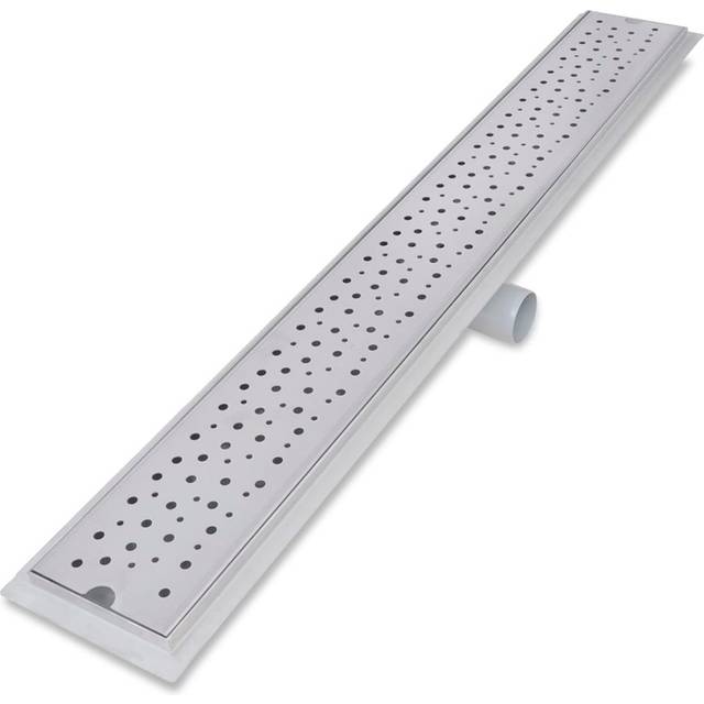 Dorinne 14cm Linear Grid Waste Shower Drain (14cm W X 31cm H X 305cm D)