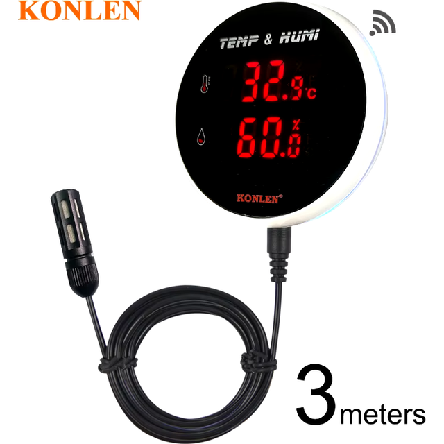 Tuya WiFi Temperature Sensor External Probe Remote Monitor UK Plug