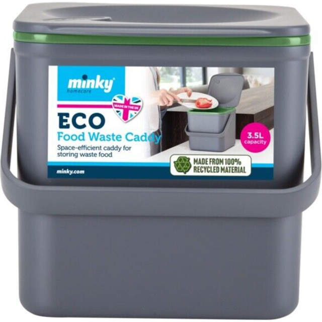 Minky Eco Compost Food Waste Caddy Grey