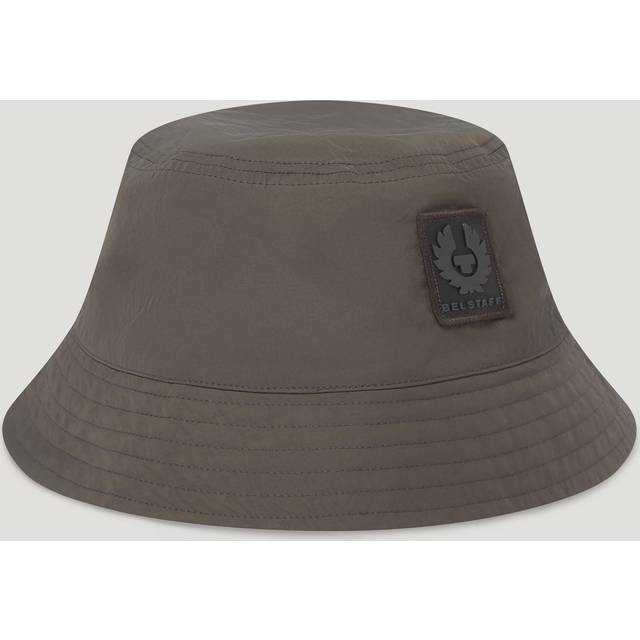 Belstaff Tech Shell Bucket Hat Men's Alpha Nylon Army Olive One Size