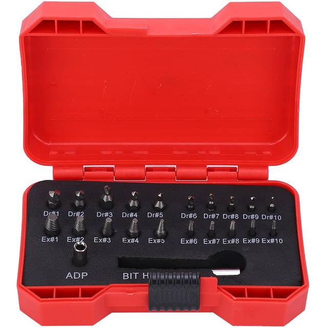 22Pcs Screw Extractor Set Damaged Broken Screw Removal Remover Tool Kit Manual Tools