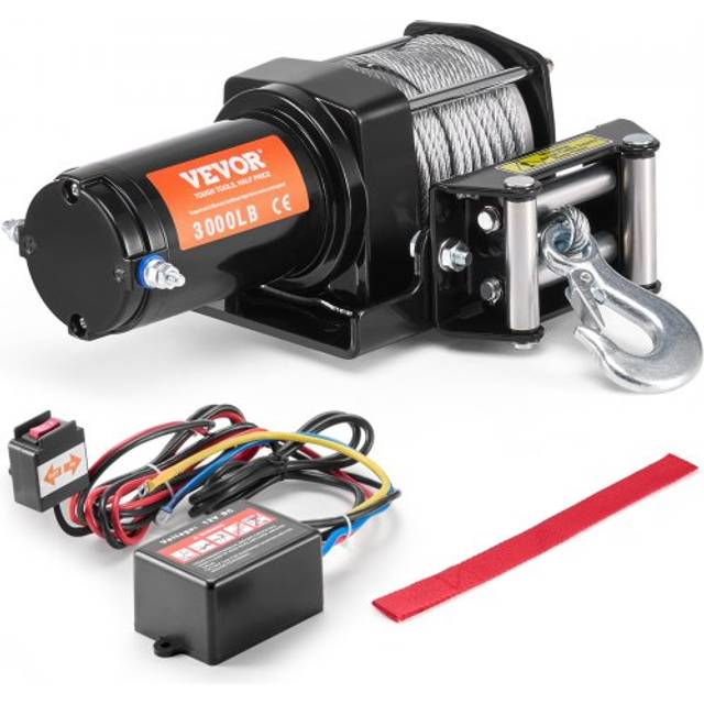 VEVOR Elektrische Seilwinde 12V 1361KG Elektrowinde Motorwinde Offroadwinde ATV