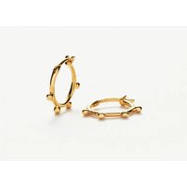 Lucy Williams Orb Mini Hoop Earrings | 18ct Gold Vermeil