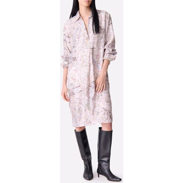 Elora Map-Print Shift Shirtdress - MULTICOLORE - Small / Medium