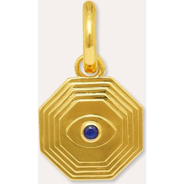 Lapis Art Deco Evil Eye Charm
