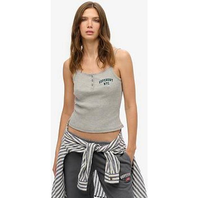 Superdry Athletic Essentials Embroidered Button Cami Top