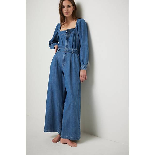 Free People We The Free Clara Denim Jumpsuit