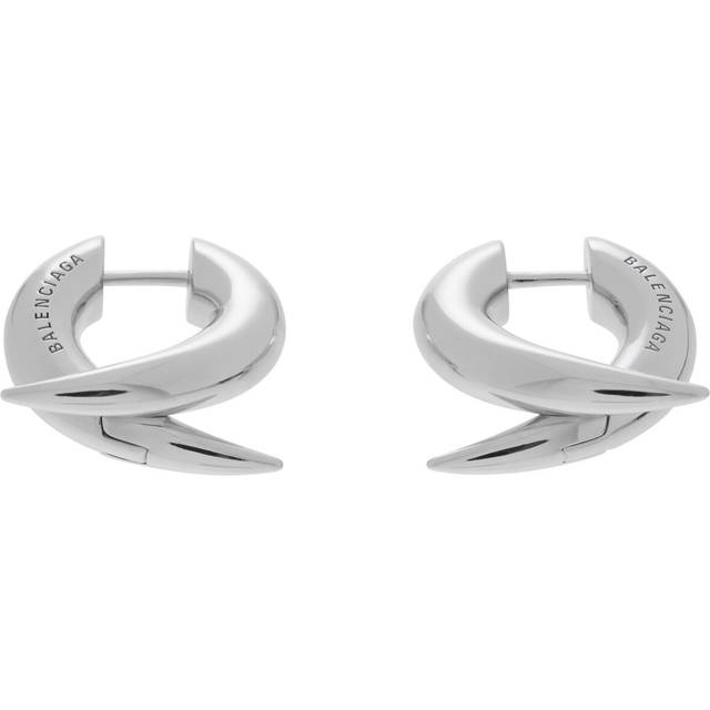 Balenciaga Force Horn XS Earrings - Silver - Unisex - Sterling Silver 925