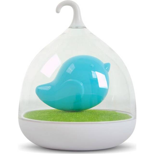 Baby Nattlampa, Söt fågel LED-lykta i Totoro-stil, uppladdningsbar, vibration sensor - Blå