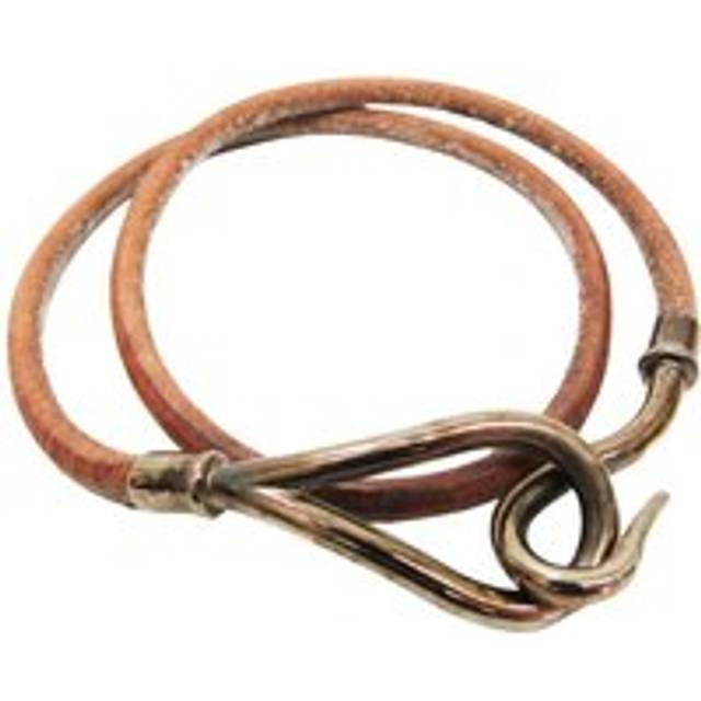 Preloved Leather Bracelet Chaine dAncre Model Unisex - Brown - One Size