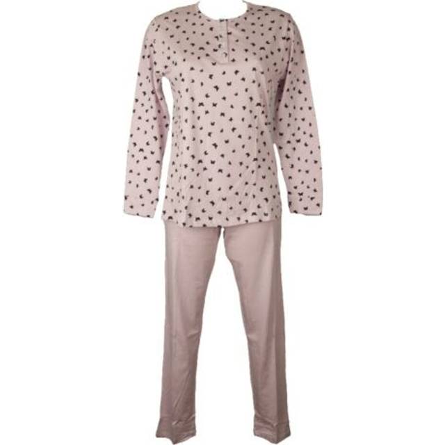 Women's pajamas ragno henley neck long sleeve long summer trousers article dc57n