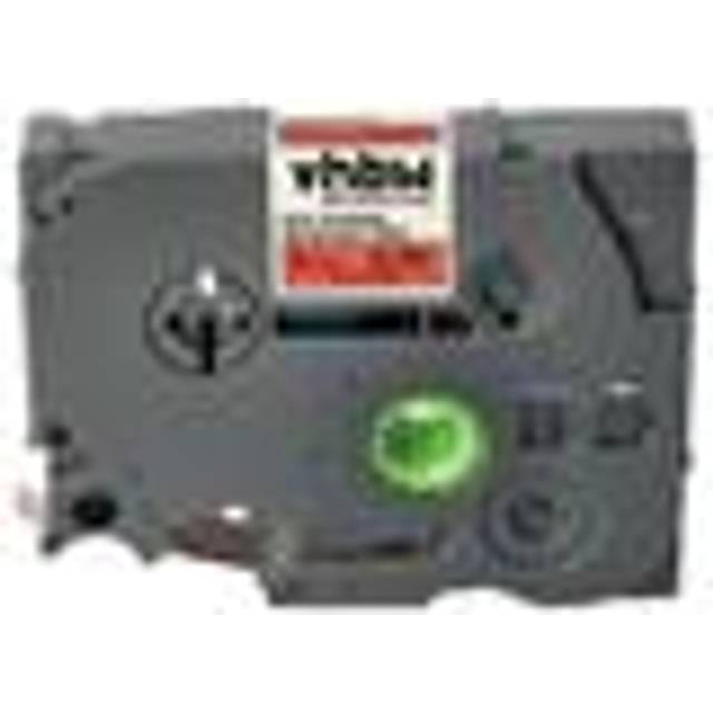 Label Tape compatible with Brother pt D600, D600VP, D450, D450VP, D400VP, D800W Label Printer 9 mm, Black on Red, Extra Strong - Vhbw