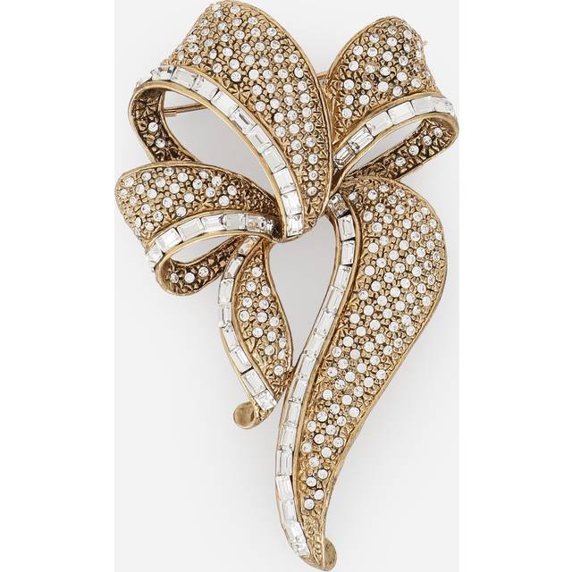 Dolce & Gabbana Braided Ribbon-style Brooch With Bow - Man Bijoux Gold Metal Onesize