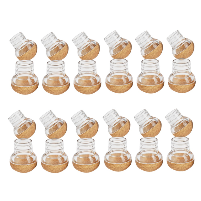 Chair Leg Floor Protectors for Hardwood Floors with Felt Pads Covers to Protect Wood Furniture Feet Cup 24pcs L