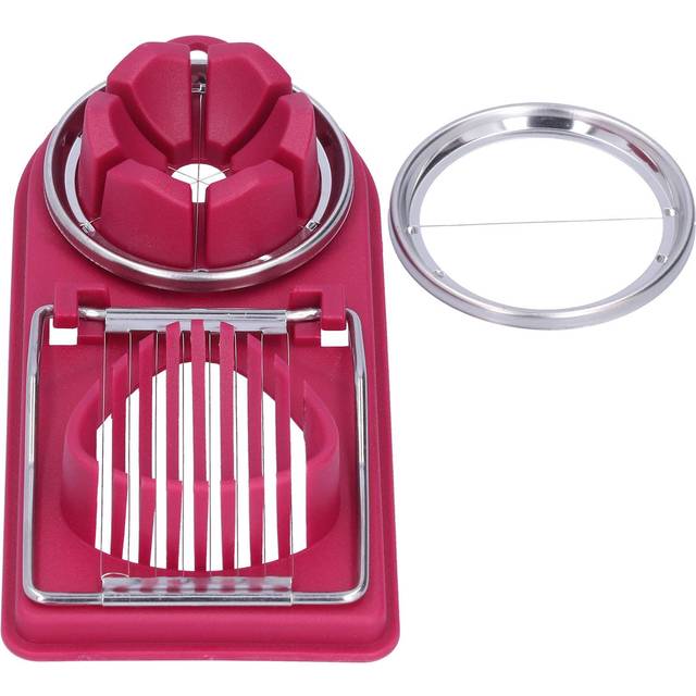 Egg Cutter Household Stainless Steel Wire Egg Cutter Safe Easy to Operate for Hard Boiled EggsRose rosa röd färg