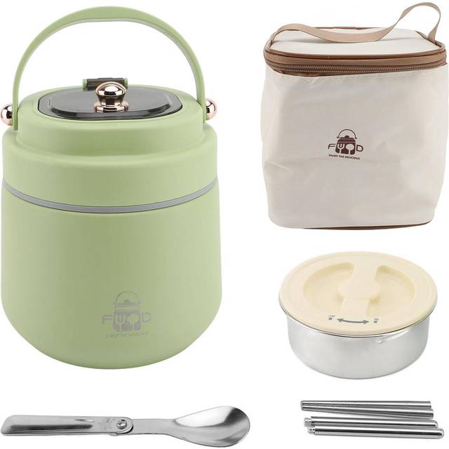 Insulated Food Container 304 Stainless Steel Vacuum Lunch Box Thermal Food Jar with Lunch Bag