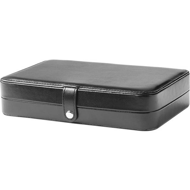 H&O Direct Black Travel Jewellery Box - 4.5 x 21 x 14.5cm