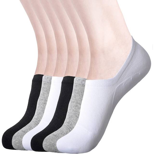 DIBAOLONg Womens No Show Socks Non Slip Flat Boat Line Low cut Socks (3-6 Packs)