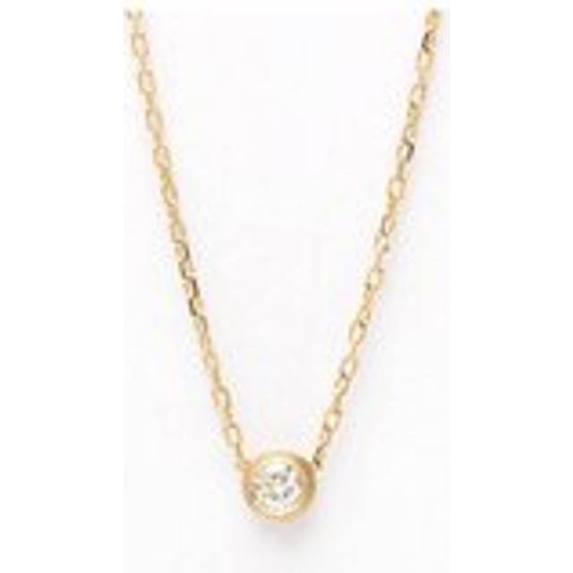 Womens Preloved Diamond Pendant Necklace Wo - Gold - Metallics - One Size