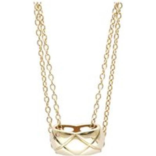 Preloved Vintage Matelasse Ring Necklace Gold Unisex - Metallics - One Size