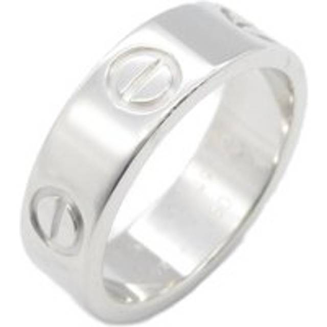 Womens Preloved Platinum Love Band Ring Classic Wedding Band Wo - Silver - Grey - One Size