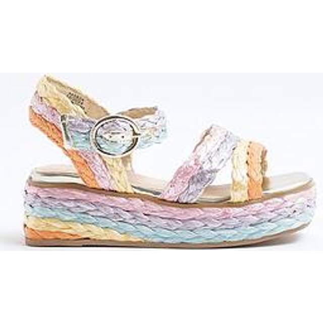 River Island Girls Multicoloured Ombre Wedge Sandals - Red - 5