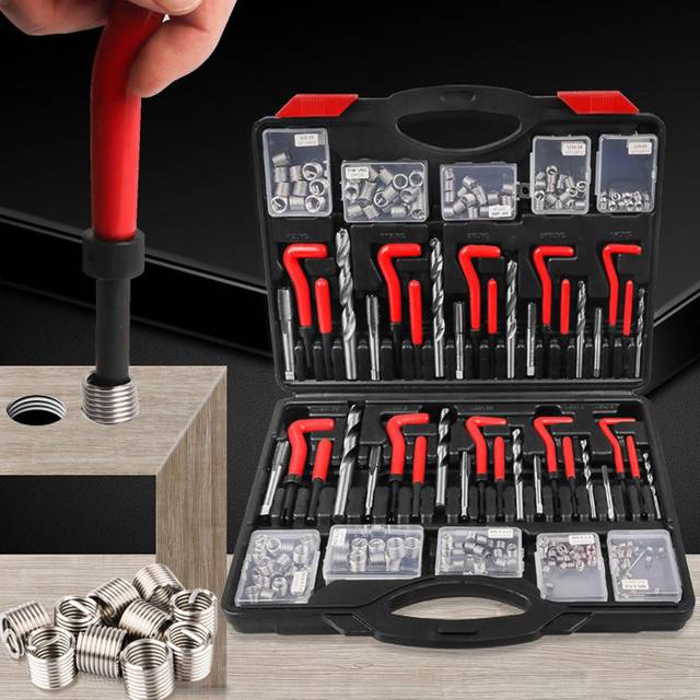 Damaged Nut Thread Quick Repairing Tool Set Car Screw Tap Repairing Tools Kit Tapper Tap and Reamer multicolour