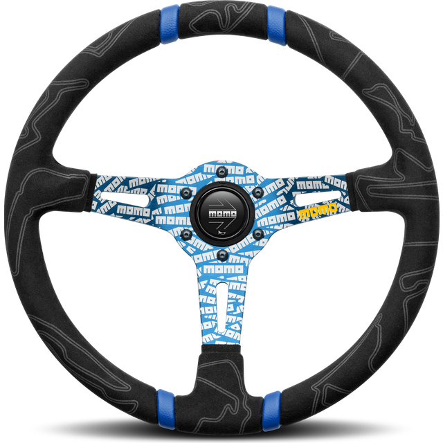 Momo Ultra Steering Wheel - Black / Blue