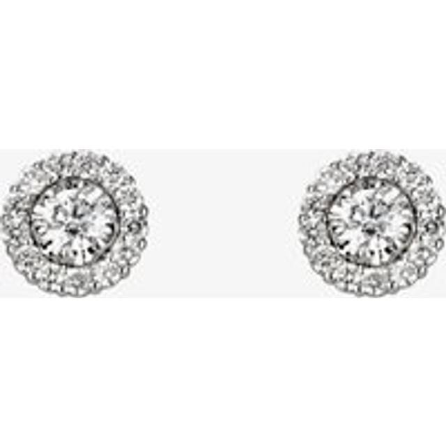18ct White Gold 0.35ct Diamond Round Cluster Stud Earrings HSE1038(0.35CT) - Silver