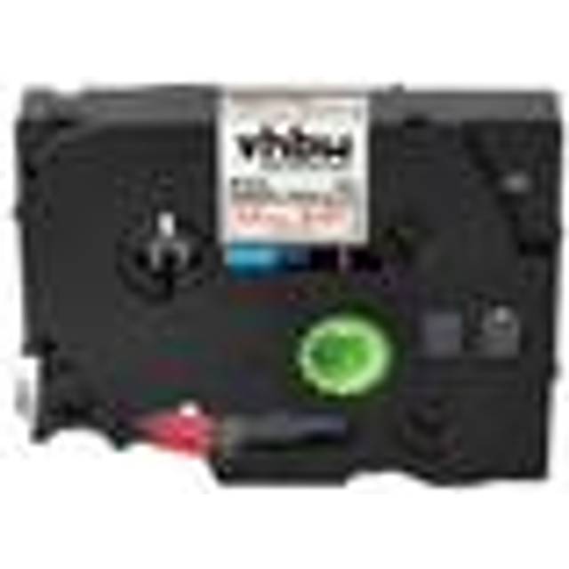 Vhbw - 1x Label Tape compatible with Brother pt 300-Series, 3600, 350, 340, 310 Label Printer 12 mm, Red on White, Iron-On